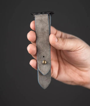 Gray Apple Watch Strap - Suede Leather Strap