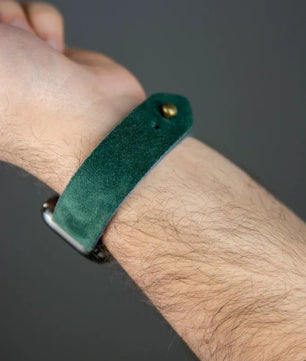 Emerald Green Apple Watch Strap - Suede Leather Strap