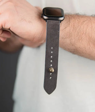 Dark Gray Apple Watch Strap - Suede Leather Strap