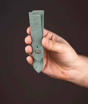 Sage Green Suede Leather Watch Strap - Quick Release Pins - The Hermoso