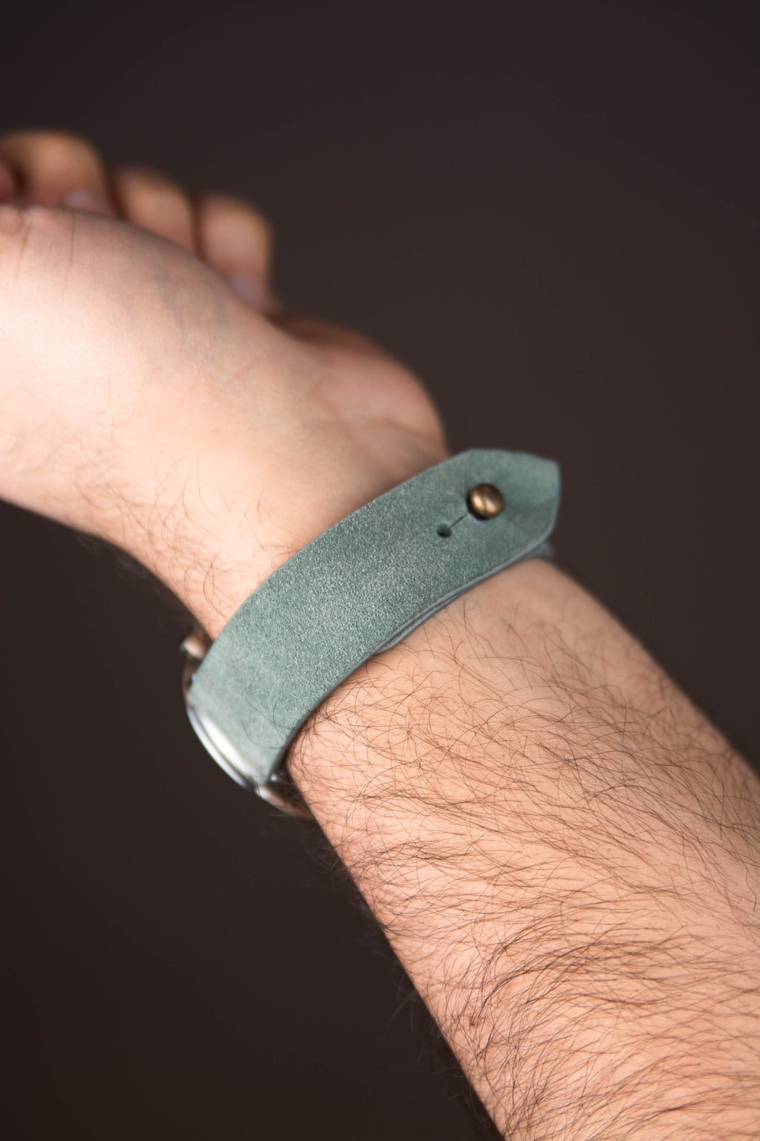 Sage Green Apple Watch Strap - Suede Leather Strap