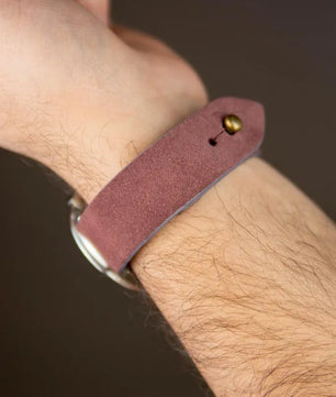 Burgundy Apple Watch Strap - Suede Leather Strap