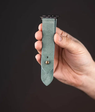 Sage Green Apple Watch Strap - Suede Leather Strap