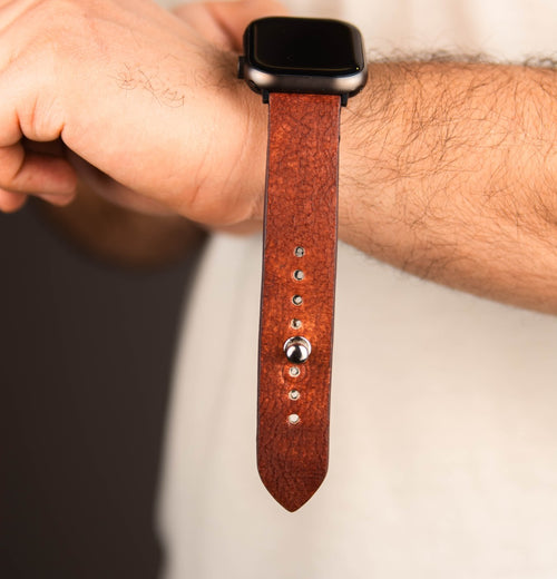 Ox-Blood Burgundy Apple Watch Strap - Pure Leather Strap