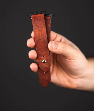 Ox-Blood Burgundy Apple Watch Strap - Pure Leather Strap