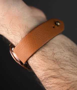 Burnt Orange Leather Watch Strap - Quick Release Pins -The Hermoso