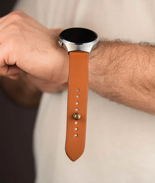 Burnt Orange Leather Watch Strap - Quick Release Pins -The Hermoso