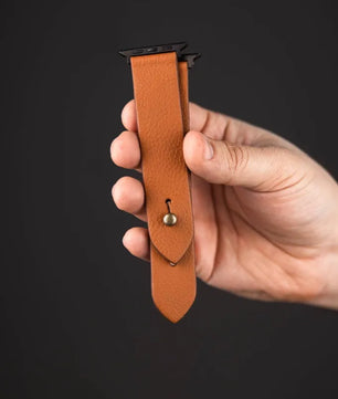 Burnt Orange Apple Watch Strap - Pure Leather Strap