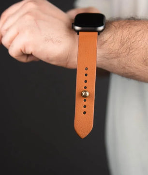 Burnt Orange Apple Watch Strap - Pure Leather Strap