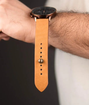 Veg Tanned Leather Watch Strap - Quick Release Pins - The Hermoso