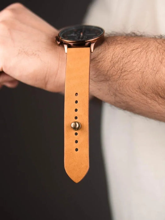 Veg Tanned Leather Watch Strap - Quick Release Pins - The Hermoso