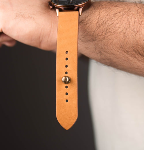 Veg Tanned Leather Watch Strap - The Hermoso