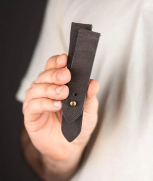 Dark Gray Suede Leather Watch Strap - Quick Release Pins - The Hermoso