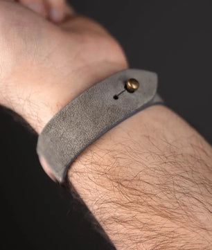 Gray Apple Watch Strap - Suede Leather Strap