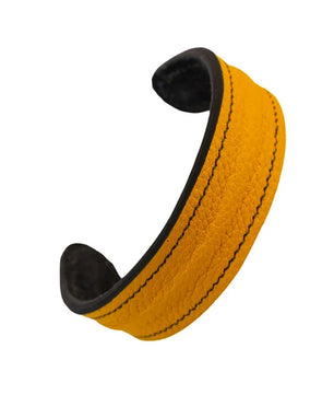 The Grit - Mustard Yellow - Kara Style Leather Bracelet / Leather Cuff