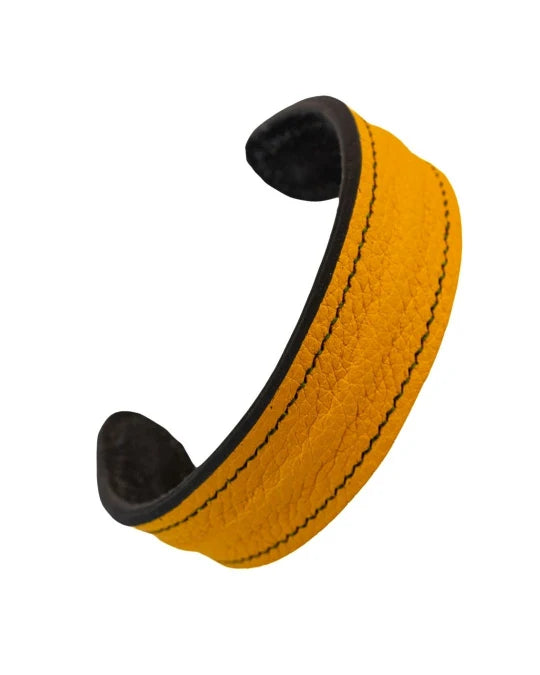 The Grit - Mustard Yellow - Kara Style Leather Bracelet / Leather Cuff