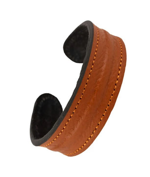 The Grit - Tan Orange - Kara Style Leather Bracelet / Leather Cuff