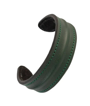 The Grit - Green - Kara Style Leather Bracelet / Leather Cuff