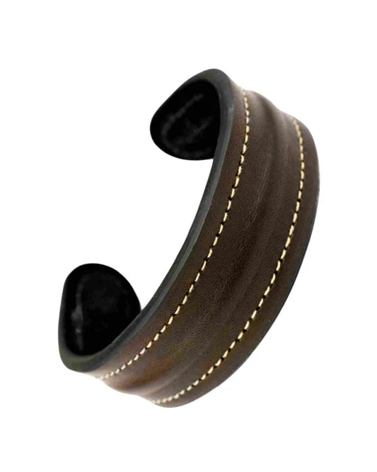 The Grit - Coco Brown - Kara Style Leather Bracelet / Leather Cuff