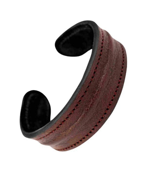 The Grit - Burgundy - Kara Style Leather Bracelet / Leather Cuff