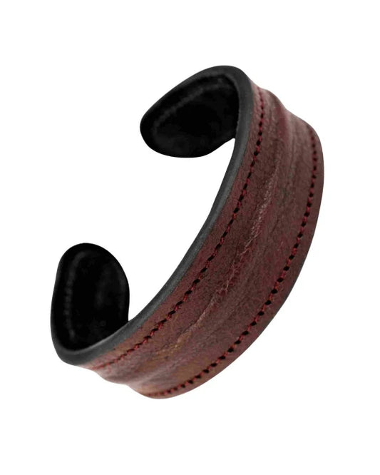The Grit - Burgundy - Kara Style Leather Bracelet / Leather Cuff
