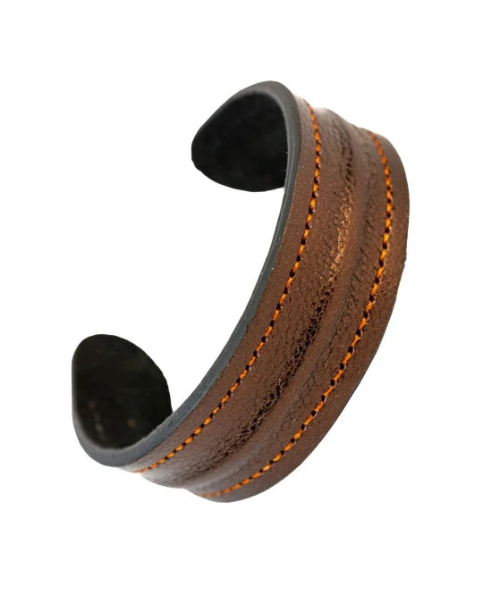The Grit - Shimmer Brown Ladies Leather Cuff Bracelet