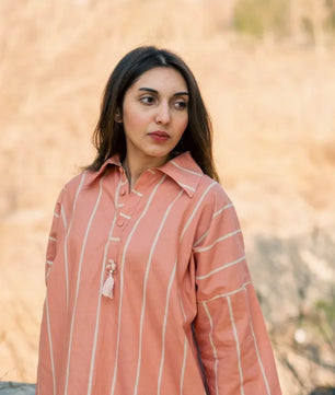 Selene - Light Pink Spring/Summer Long Tunic