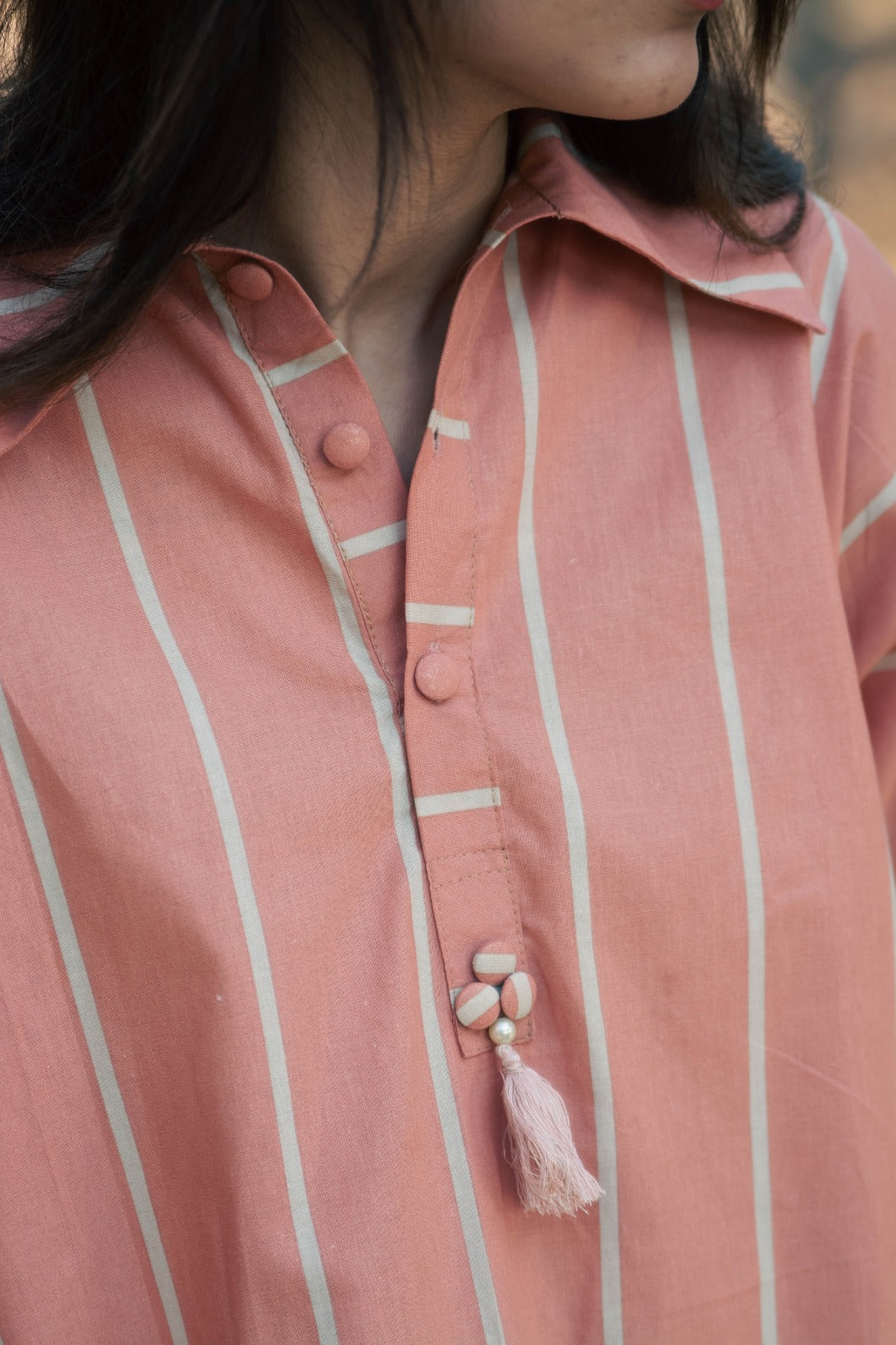 Selene - Light Pink Spring/Summer Long Tunic