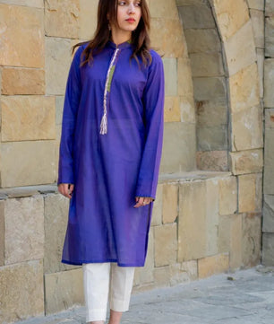 Leila - Purplish Blue Spring/Summer Kurta