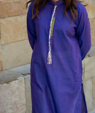 Leila - Purplish Blue Spring/Summer Kurta