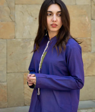 Leila - Purplish Blue Spring/Summer Kurta