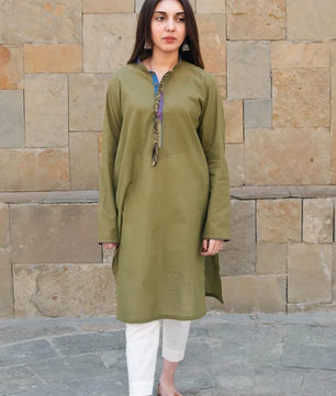 Leila - Olive Green Spring/Summer Kurta