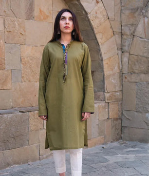 Leila - Olive Green Spring/Summer Kurta
