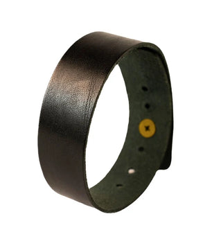 Pristine Black Leather Bracelet (Unisex)