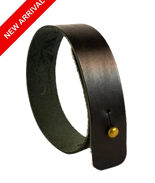 Pristine Black Leather Bracelet (Unisex)