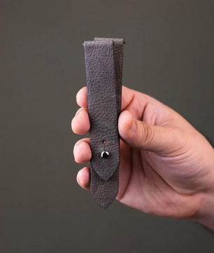 Dust Brown Leather Watch Strap - Quick Release Pins - The Hermoso