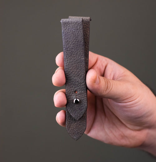 Dust Brown Leather Watch Strap - Quick Release Pins - The Hermoso