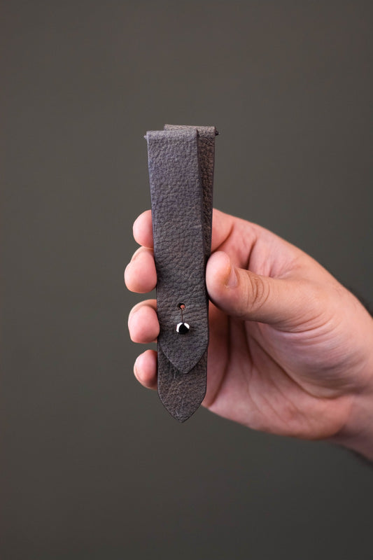 Dust Brown Leather Watch Strap - Quick Release Pins - The Hermoso
