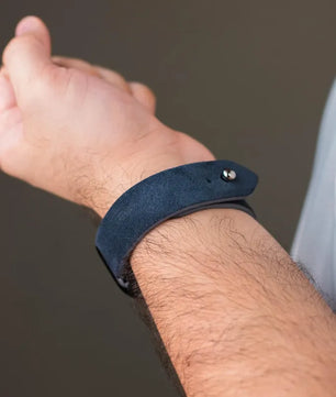 Denim Blue Apple Watch Strap - Suede Leather Strap
