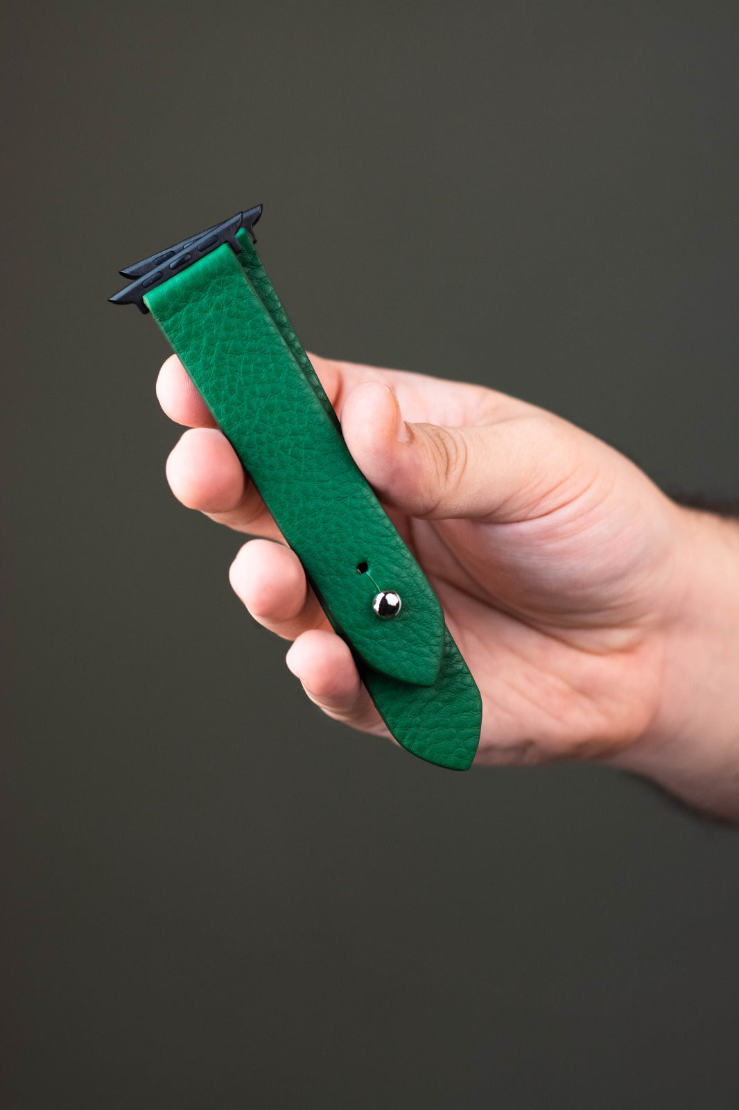 Forest Green Apple Watch Strap - Pure Leather Strap