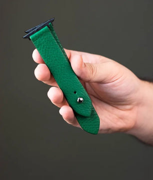 Forest Green Apple Watch Strap - Pure Leather Strap