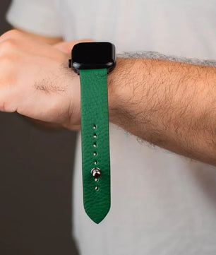 Forest Green Apple Watch Strap - Pure Leather Strap