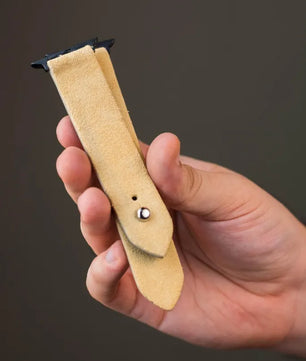 Lemon Yellow Apple Watch Strap - Suede Leather Strap