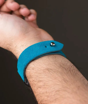 Cyan Blue Apple Watch Strap - Suede Leather Strap