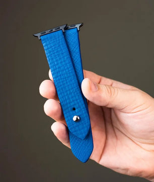 Cobalt Blue Apple Watch Strap - Pure Leather Strap