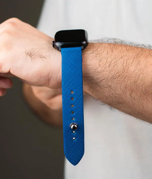 Cobalt Blue Apple Watch Strap - Pure Leather Strap