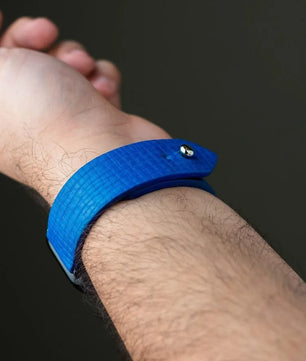 Cobalt Blue Leather Watch Strap - Quick Release Pins - The Hermoso