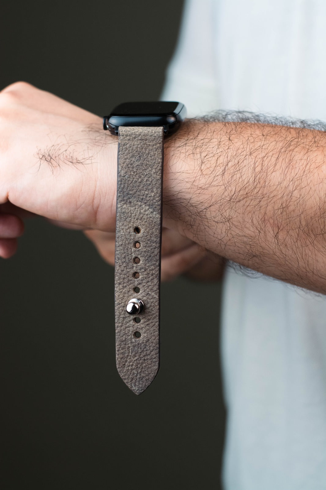 Dust Brown Apple Watch Strap - Pure Leather Strap
