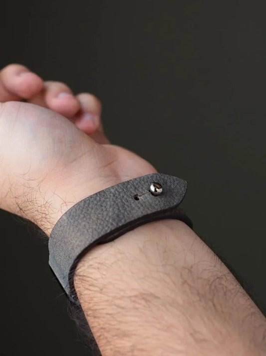 Dust Brown Leather Watch Strap - Quick Release Pins - The Hermoso