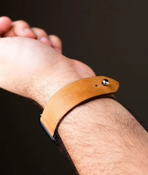 Ocher Leather Watch Strap  - Quick Release Pins - The Hermoso